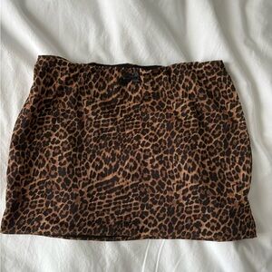 Edikted Brown and Black Mini Pencil Skirt Night Out